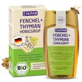 Produktbild: HOYER Bio Honigsirup Fenchel + Thymian 250 g | Für Kinder ab 1 Jahr & Erwachsene - Ohne Zusatzstoffe - Wohltuend bei Husten & Heiserkeit - Honig, Fenchelöl, Thymianöl