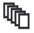 Produktbild: nielsen Conservation Passepartout Karton 1,5 mm | 5er Set | Außenformat 13x18 cm für Bildformat 9x13 cm | Schwarz | glatte Oberfläche