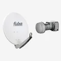 Produktbild: Fuba 65cm Satellitenschüssel hellgrau Set Twin LNB 2 Teilnehmer (HDTV,4K/8K)