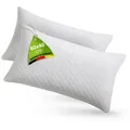 Produktbild: Juskys Kopfkissen, Füllung: 1100 g + 200 g zerkleinerter Memory Schaum, 40x80 cm, 2er Set Kissen mit Memory-Foam, atmungsaktiv & hypoallergen weiß 40 cm x 80 cm x 21 cm
