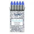 Produktbild: Nachschub Tintenrollerpatronen  blau  löschbar  5 Stück