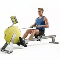 Produktbild: AsVIVA RA20 Rudergerät Heimtrainer, 32 Widerstandsstufen, automatische Widerstandssteuerung, Bluetooth, App-Anbindung, Ganzkörpertraining, gelb