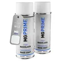 Produktbild: MG PRIME Autolack Sprühdosen für Mitsubishi W13 Diamond White Pearl/Perlmutt Weiss Grundlack Basislack Spraydose 400ml