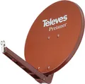 Produktbild: Televes S85QSD-Z. Input frequenz-range: 10,7 - 12,75 GHz, Verstärkung dBi (bei Antennenkabel): 39,5 dBi. Breite: 850 mm, Höhe: 950 mm, Gewicht: 9,3 kg. Produktfarbe: Rot. Material: Aluminium (S85QSD-Z)