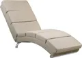 Produktbild: CASARIA® Relaxliege XXL London 186x89x55cm Ergonomisch Stoff Gepolstert 180kg Belastbarkeit Wohnzimmer Büro Indoor Chaiselongue Relaxsessel Liege Beige
