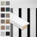 Produktbild: HEXIM Abschlussleiste 137,5x2,7cm passend für unsere Akustikpaneele - flexible Lamellenwand Holz MDF Wandpanelee Lamellenverkleidung Wandverkleidung (1 Abschlussleiste White - APAH11)