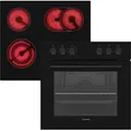 Produktbild: Telefunken ECHS65A-B2 Einbauherd-Set | Elektro-Herd-Kochfeld-Kombi | Backofen & Glaskeramik-Kochfeld | Hot Air Shield