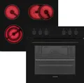 Produktbild: Telefunken ECHS65A-B2 Einbauherd-Set | Elektro-Herd-Kochfeld-Kombi | Backofen & Glaskeramik-Kochfeld | Hot Air Shield