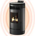 Produktbild: UMBRELLA® PR8 Pelletofen 8,6 kW,  bis 220 m³ – Auto-Reinigung, ECO1/ECO2, Wochenprogramm, Fernbedienung, Wi-Fi-ready – Überhitzungsschutz – Schwarz