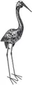 Produktbild: Gartenfiguren aus Metall für den Garten, moderne Deko-Figuren, handbemalt mit Rostschutz-Lackierung, für außen, witterungsbeständig (Reiher – ca. 62 cm hoch)