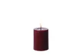 Produktbild: Deluxe Homeart LED-Kerze Mia Echtwachs Wachsspiegel flackernd H: 10cm D: 7,5cm bordeauxrot