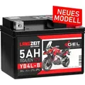 Produktbild: LANGZEIT YB4L-B GEL Roller Batterie 12V 5Ah 110AEN Motorradbatterie 50411 ersetzt 4Ah