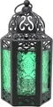 Produktbild: Vela Lanterns marokkanische Lampe-Laterne, grün Glas, Kerzenhalter (S: 10,2cm)