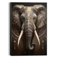 Produktbild: REINDERS Wandbild, Decorated Elephant, Wohnzimmer, Bilder, Wanddeko, Room Decor, MDF, Gold, 90x60cm