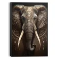 Produktbild: Bild DECORATED ELEPHANT BHT 60x90x3 cm bunt Kunstdruck Gemälde Wandbild