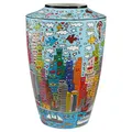 Produktbild: James Rizzi Porzellanvase New York City Day H. 41cm blau bunt Goebel WA