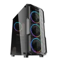 Produktbild: Gehäuse Gaming PC Computer Midi Tower ATX ITX M-ATX Acryl USB 3.0 Schwarz