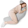 Produktbild: Amilian Stillkissen XXL 170 cm - Schwangerschaftskissen; Seitenschläferkissen, Pregnancy Pillow mit abnehmbarem Bezug, Lagerungskissen für Seitenlage, Schlaf; Stillkissen - Nachtnebel