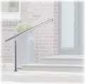 Produktbild: Relaxdays Treppengeländer Edelstahl, für Drinnen und Draußen, 150 x 80 cm, mit Wandhaltern+Metalldübeln, silber