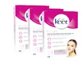 Produktbild: Veet Gesicht Haarentfernungs-Creme Set für normale Haut mit Aloe Vera und Vitamin E, 3er Pack (6 x 50 ml)