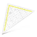 Produktbild: Aristo 1650/1 TZ-Dreieck (Hypotenuse 22,5 cm, Tuschenoppen, keine Facette, Plexiglas mit Tiefenprägung, Made in Austria) transparent