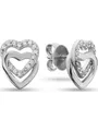 Produktbild: JETTE Paar Ohrstecker JETTE Damen-Ohrstecker 925er Silber 30 Zirkonia, SWING HEART