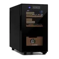 Produktbild: Humidor Befeuchter Zigarren Zigarrenkisten Hygrometer Buchenholz 23L LED schwarz