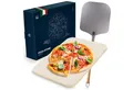 Produktbild: Blumtal Pizzastein für Backofen & Gasgrill inkl. Pizzaschieber - Pizzastein rechteckig, Cordierit, (für knusprigen Pizzaboden wie vom Italiener, auch für Brot und Flammkuchen ideal geeignet)