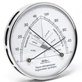 Produktbild: Fischer 142.01 - Raum-Klimamesser - 100mm Synthetic-Hygrometer & Bimetall-Thermometer Made in Germany - Edelstahl silber