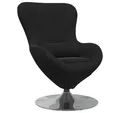 Produktbild: vidaXL Sessel Eiersessel Schwarz Samt (1-St)