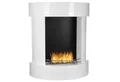 Produktbild: Moritz Dekokamin Ethanol Kamin 110 cm weiß freistehend Hochglanz, Ethanolbrenner Glasfeuer Terrassenfeuer Kamin