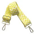 Produktbild: 5cm Taschengurte Breit, Verstellbarer Schultergurt für Tasche, Taschengurte zum Wechseln Goldener Karabiner Umhängegurt, Schulterriemen fur Damen Handtaschen Crossbody DIY Zubehör (Gelb)
