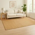 Produktbild: MY-RUG Jute Teppich 100x100 cm | Sisal-Teppich Wohnzimmer | handgewebter Juteteppich | flach gewebter Sisalteppich | Wohnzimmerteppich in Sisal-Optik nachhaltig aus Naturfaser | braun, Natur