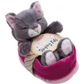 Produktbild: Kuscheltier Sleeping Pets graue Katze im rosa Körbchen NICI GREEN