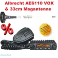 Produktbild: ALBRECHT AE 6110 VOX mini CB Funkgerät im SET mit 33cm Magnetantenne TOP