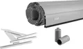 Produktbild: Schellenberg Rolladenpanzer Set PVC Maxi für 60 mm Stahlrohrwellen, inkl. Rolladen-Aufhängefedern, Aluminium-Endleiste und Rolladenstopper, individuell kürzbar, 110 x 130 cm, grau, 39013