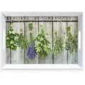 Produktbild: Tablett Kräuter 50x35 cm Kunststoff Weiß