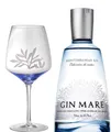 Produktbild: Gin Mare 42,7% Vol. 0,7 L + Original Gin Mare Ballon Glas + Keramik Untersetzer
