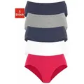 Produktbild: petite fleur Jazz-Pants Slips (5er-Pack) aus weicher Pikee-Qualität bunt|grau|rot 46