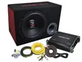 Produktbild: Ground Zero Ground Zero 30 cm Basspaket Subwoofer Verstärker Set Kabelset GZ Auto-Subwoofer (300 W)