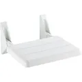 Produktbild: Duschklappsitz Secura, 120 Kg Tragkraft, Weiß, Kunststoff (abs) Weiß, Aluminium Weiß - Weiss - Wenko