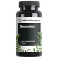 Produktbild: natural elements Bromelain – 400 mg (2000 F.I.P) – 90 magensaftresistente Kapseln – Ananas Extrakt
