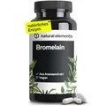 Produktbild: natural elements Bromelain - 400 mg (2000 F.I.P) - 90 magensaftresistente Kapseln - Natürlicher Ananas Extrakt - Laborgeprüft, hochdosiert und in Deutschland produziert
