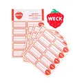 Produktbild: 100  WECK Etiketten für Einkoch- Marmelade, Weckgläser selbstklebend ablösbar