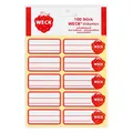 Produktbild: WECK 80812 Selbstklebeetiketten festhaftend, wasserlöslich, rückstandsfrei, weiß