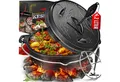 Produktbild: KESSER Feuertopf, Gußeisen, Dutch Oven Set BBQ Feuertopf Schmortopf, Gusseisen Topf