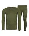 Produktbild: Snocks Thermounterwäsche Herren - Atmungsaktives und warmes Material, Perfekte Passform, Ideal für Verschiedene Sportarten - Skiunterwäsche, Funktionsunterwäsche - Gr. M - Farbe Olivine