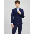Produktbild: Jack & Jones Sakko JPRFRANCO Blazer mit 2-Knopf-Form und extra schmalem Schnitt unifarben, modisch, slim fit, Kunstfaser blau 48