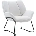 Produktbild: Wahson Office Chairs - Relaxsessel Wohnzimmer Loungesessel Relaxsessel mit Metallbeinen für Wohnzimmer wahson, Weiß Wahson