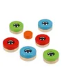 Produktbild: Goki Wooden Puckfire Curling Throwing Game 7 pieces.